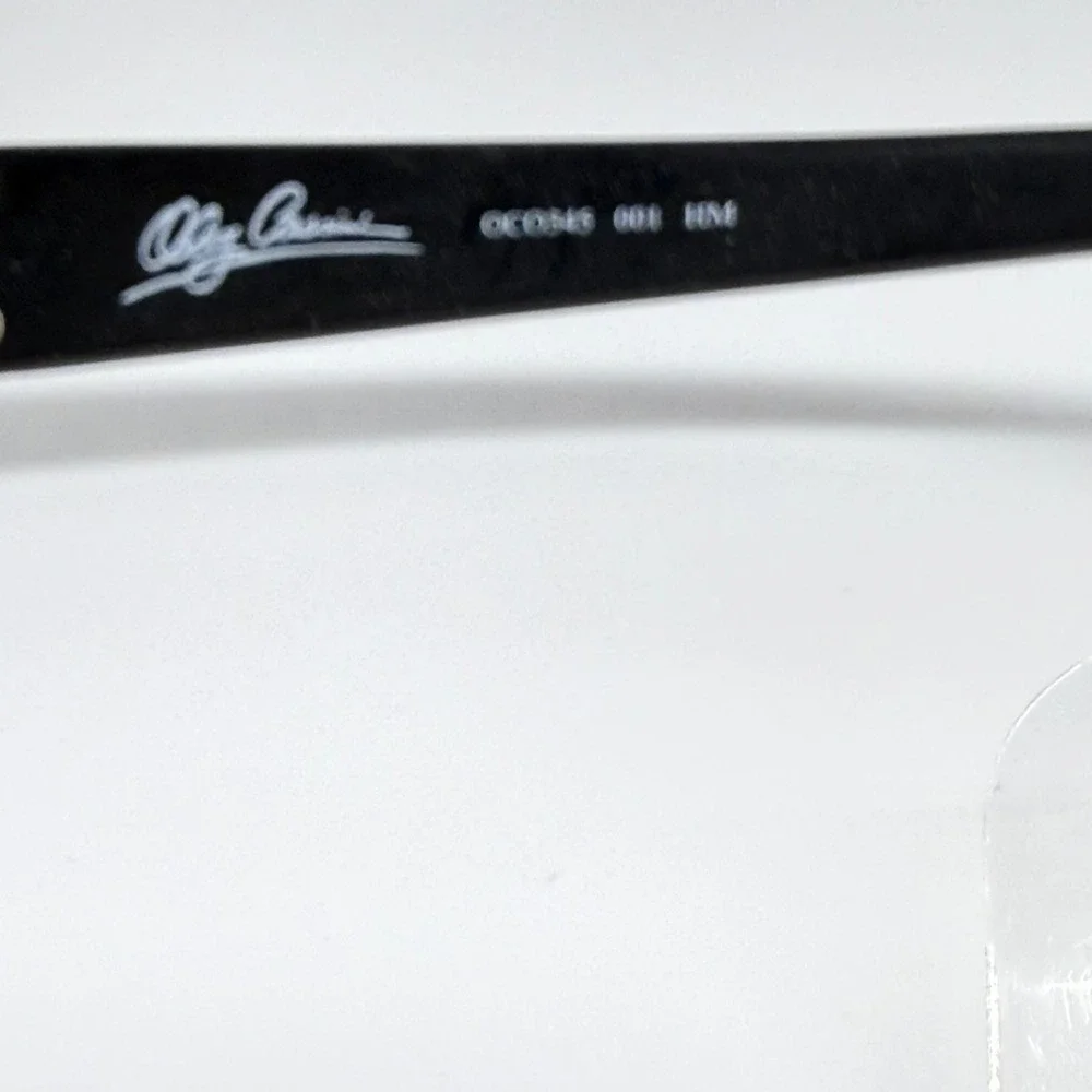 Oleg Cassini OC0545 001 HM Black Rectangular Semi Rimless Designer Frames